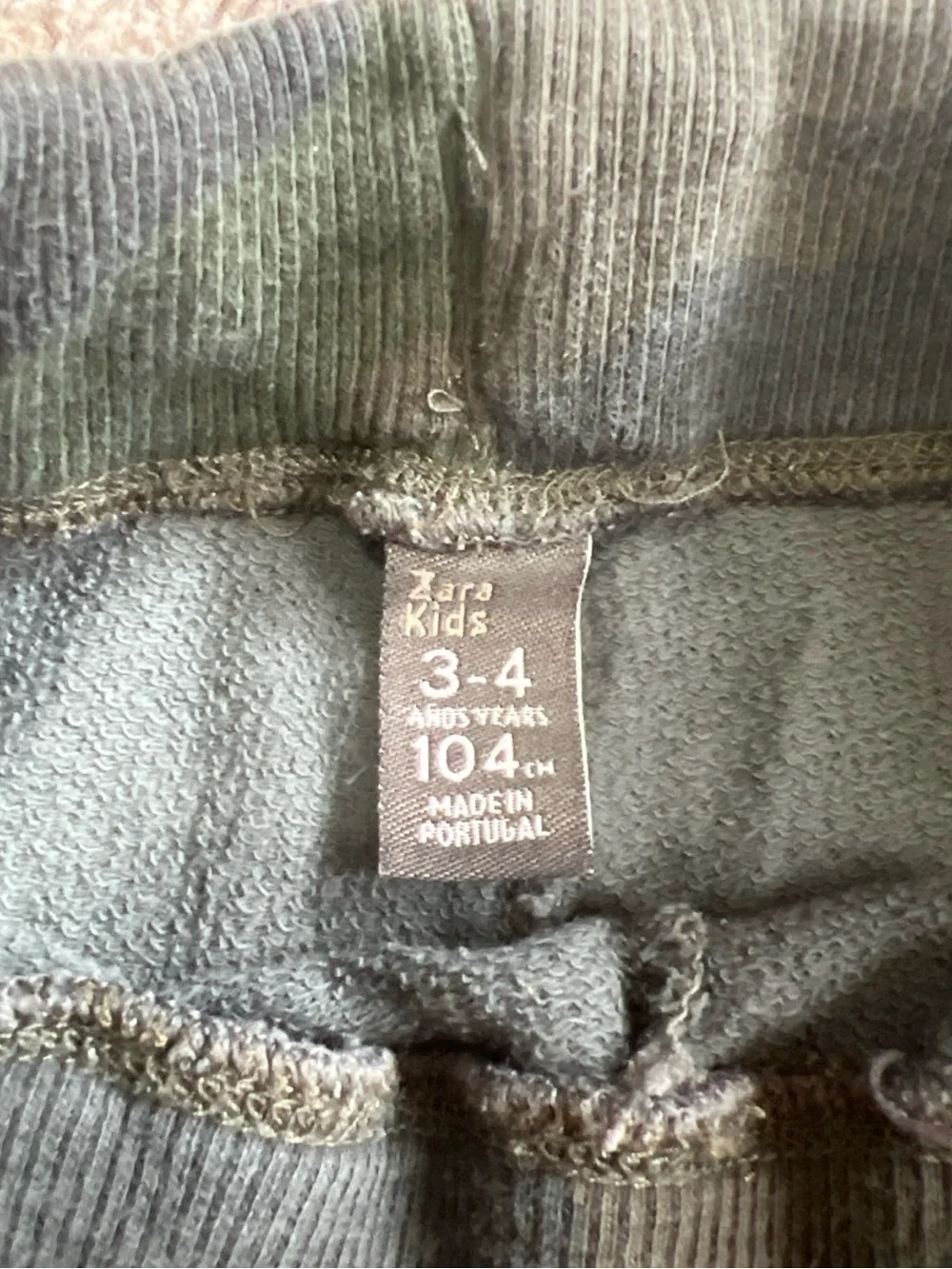 Zara Kids Camo Jogger Sweatpants 3-4 Years Drawstring Zip Pockets